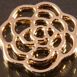 Flower pendant 16mm Golden Rose