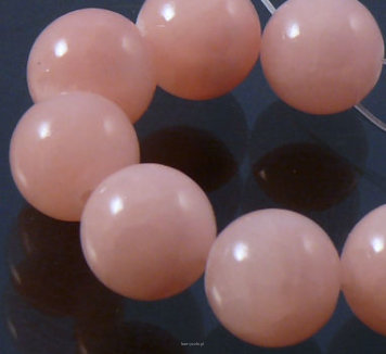 Jade Color Balls 12mm Baby Pink Cord 33pcs