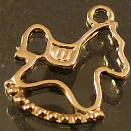 Rocking horse pendant 22mm Gold color