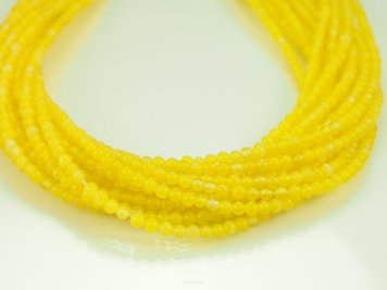 Jadeit Żółty Kule 3 mm 