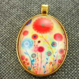 Resin Cabochone in cast with a three dimensional effect, size 50x32mm. 