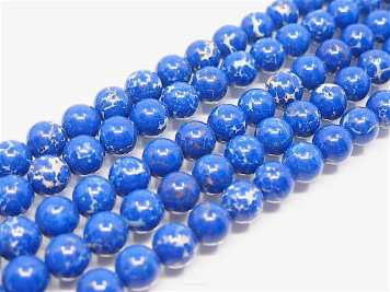 Jasper Emperor 8mm navy blue balls Cord 40cm