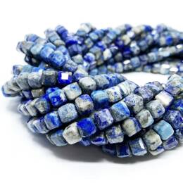 Lapis Lazuli Kostka Fasetowana 6,3x6,3 mm