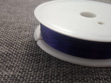 Drut Jubilerski/ Miedziany/ Metalowy 0.3mm kolor ciemny fiolet ok.32m