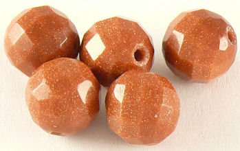 Desert Sand Balls 10mm facetted rope 40cm, 38 stones