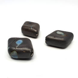 Ceramic Beads, Romb Szary Mat, 39/29/15 mm