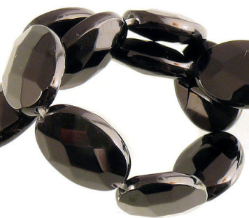 Onyx Ovals 14 / 10mm facetted cord 40cm 27 Ovals