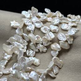 Perła Naturalna Biała Keshi 16x11x2,5 mm 