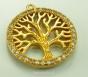 Pendant Tree with Zircons 20mm Color Gold