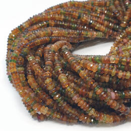Turmalin Mix Oponka Fasetowana 4,5x2 mm Sznur 40cm