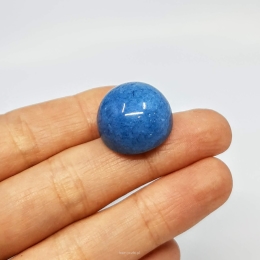 Kaboszon Jadeit 20 mm Okrągły Niebieski