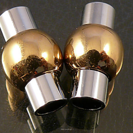 Magnetverschluss 11mm Edelstahl Einschussloch 5mm Silber-Gold