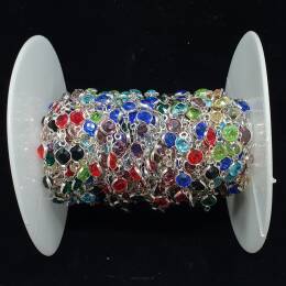 Łańcuszek z Koralikami Kolorowe Kryształki 5cm