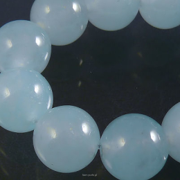 Jade Pastel Blue Balls 10mm Schnur 40pcs